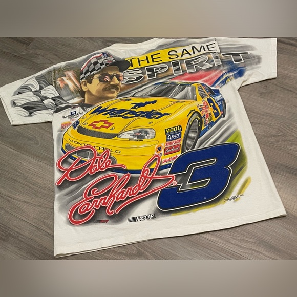 Vintage 90s Dale Earnhardt wrangler AOP nascar t-shirt - Picture 6 of 7